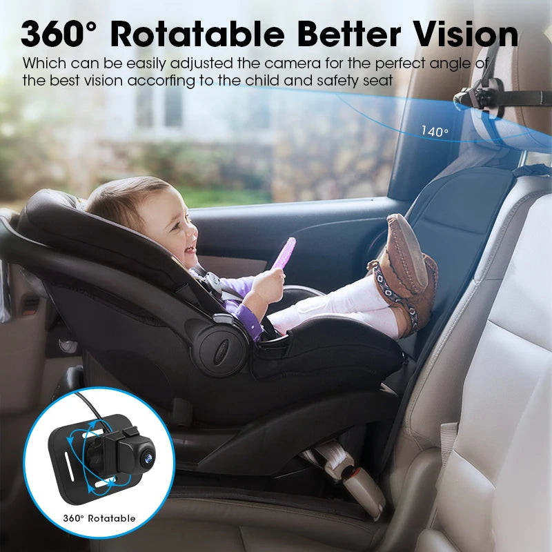 HD 1080P Car Baby Back Seat Camera Child In-Car Monitor Camera for Car Radio Dash Cam Rearview Mirror Dashboard Display Screen