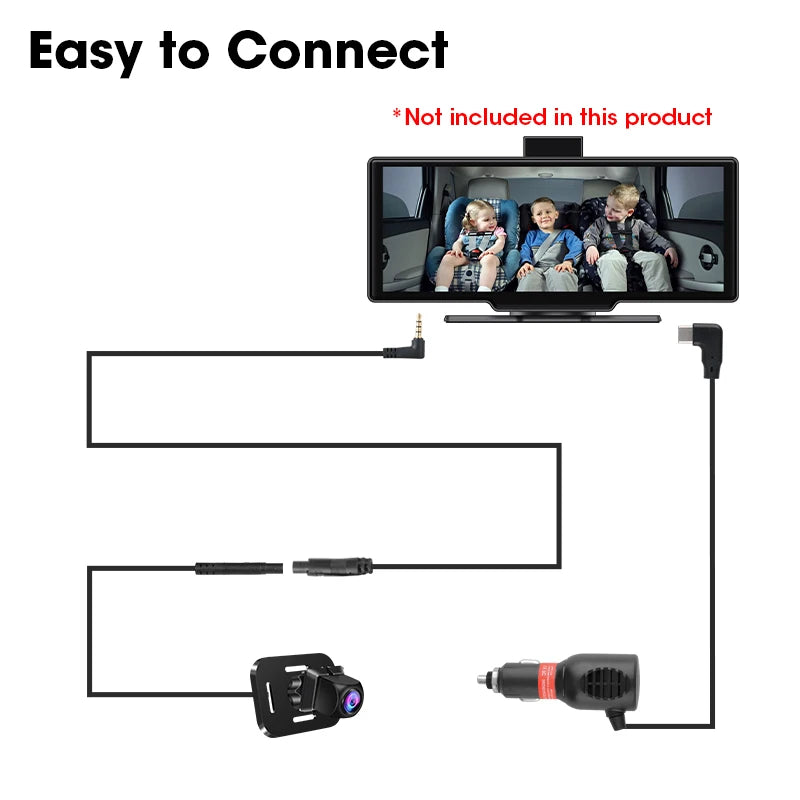 HD 1080P Car Baby Back Seat Camera Child In-Car Monitor Camera for Car Radio Dash Cam Rearview Mirror Dashboard Display Screen