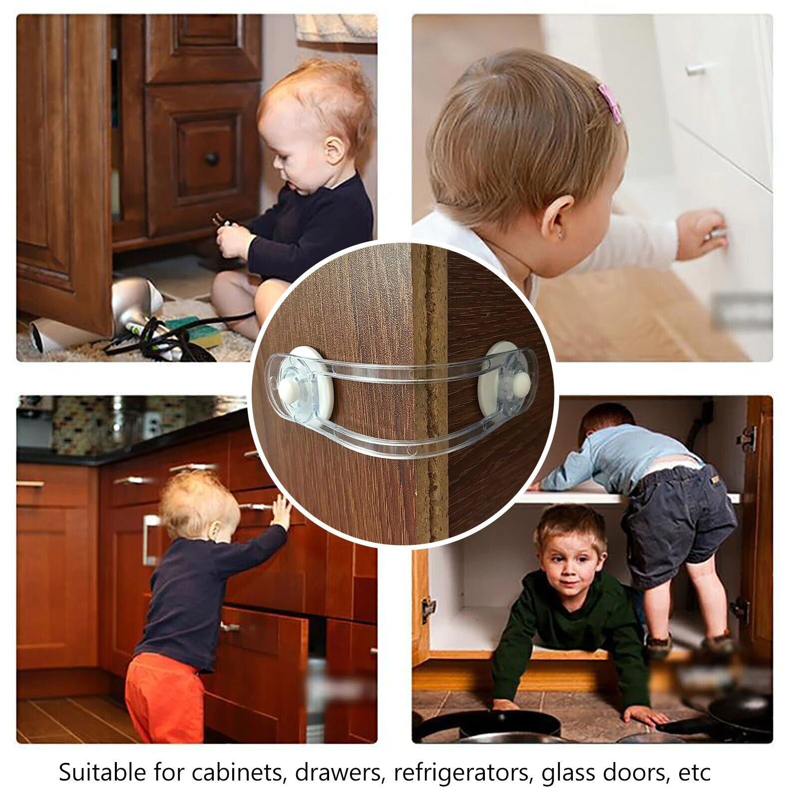 20X Child Baby Cupboard Cabinet Safety Lock Pet Proofing Door Drawer Fridge Kids