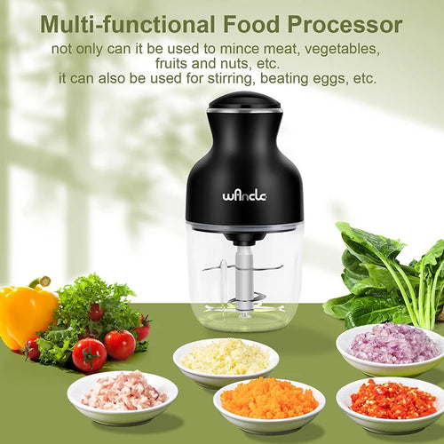 0.6L Household Meat Grinder Food Processor Stainless Steel Blade 350W High Power Vegetable Fruit Chopper Kitchen Grinder