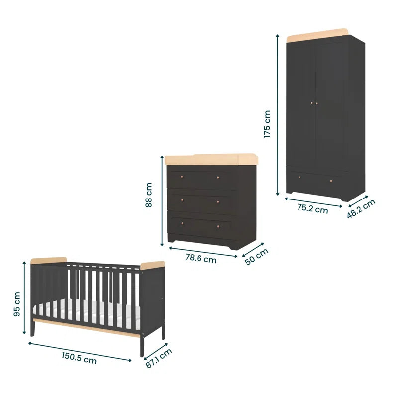 Rio 3-Piece Nursery Furniture Room Set