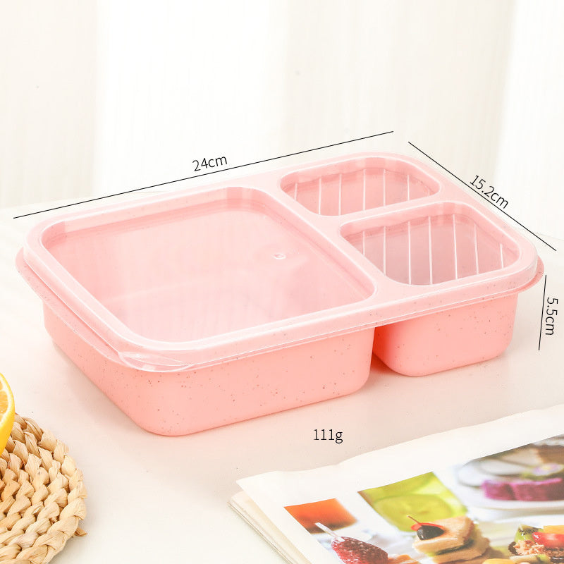 1PC Snack Containers, Divided Bento Lunch Snack Box With Transparent Lids, Reusable Meal Snack Containers For Adults 4 Compartment Food Storage Containers For People Work Travel.