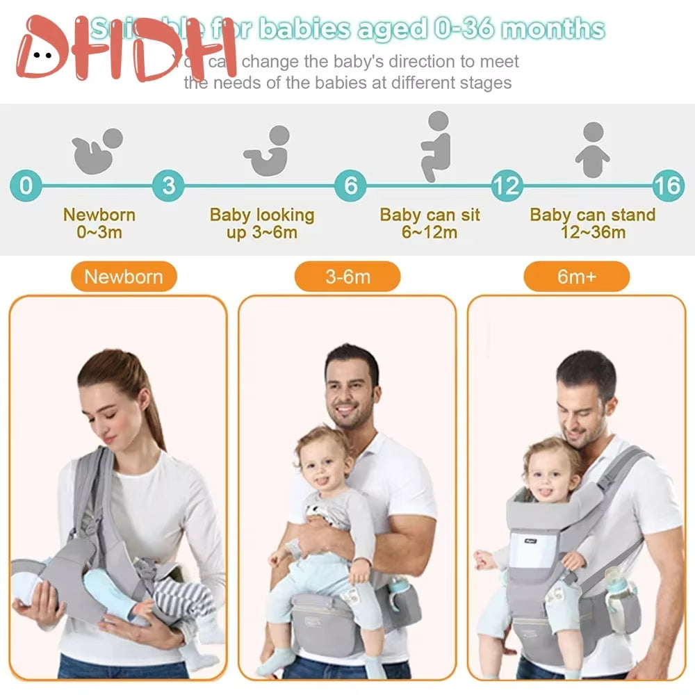 New Adjustable Ergonomic Baby Carrier Four Seasons Universal Baby Carrying Bag Waist Stool Strap Portable & Multifunctional