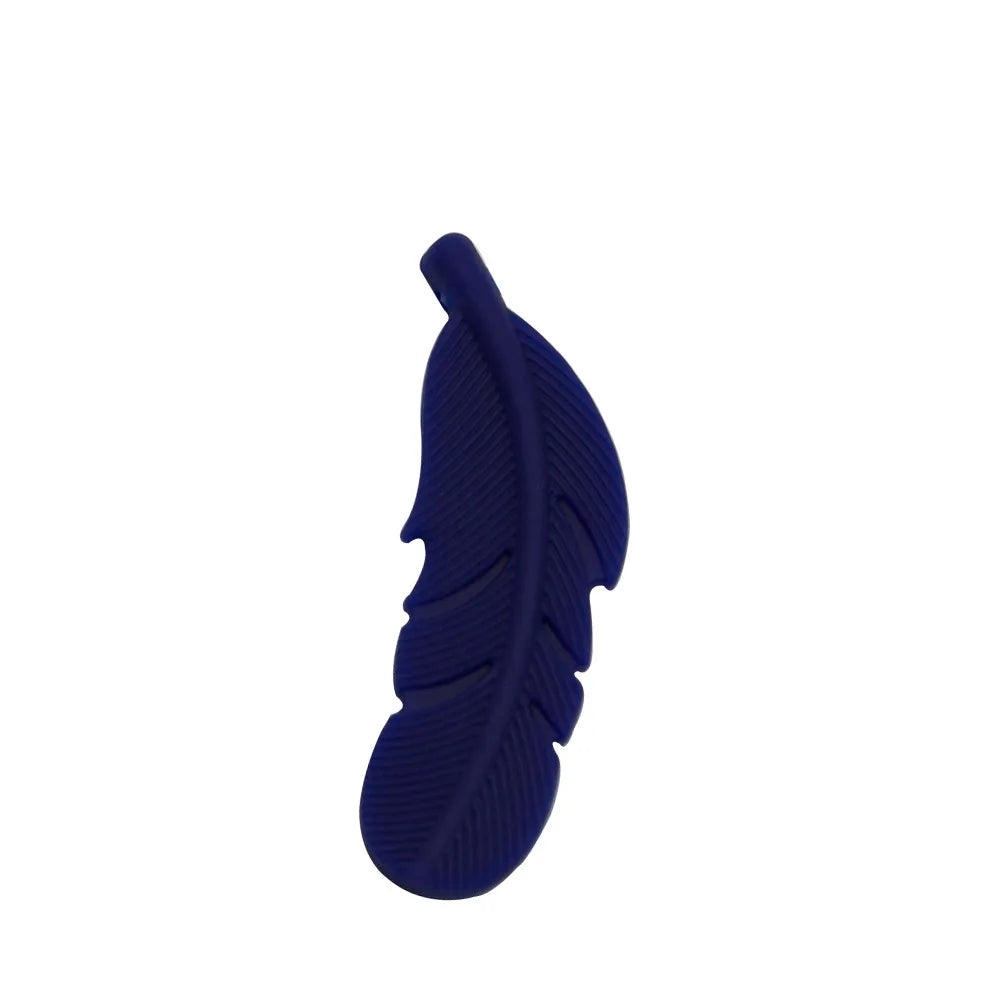 10Pcs Feather Silicone Beads Baby Teether BPA Free Handmade Chewable Sensory Pacifier Clip Jewelry for Baby Toys
