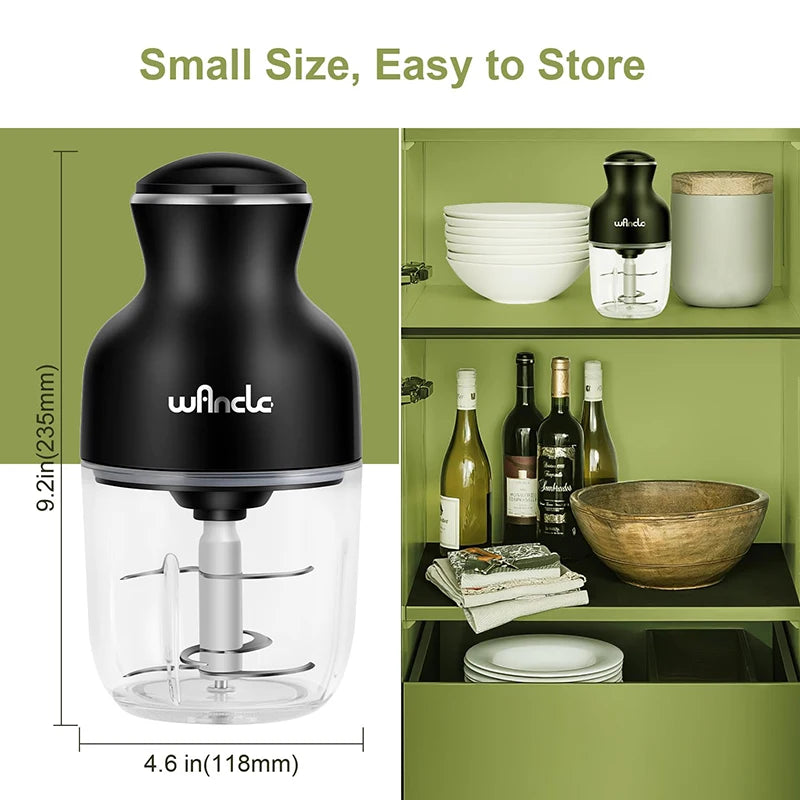 0.6L Household Meat Grinder Food Processor Stainless Steel Blade 350W High Power Vegetable Fruit Chopper Kitchen Grinder