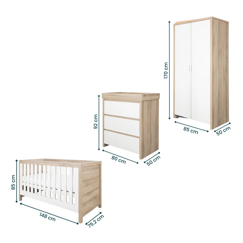 Modena 3-Piece Nursery Furniture Room Set